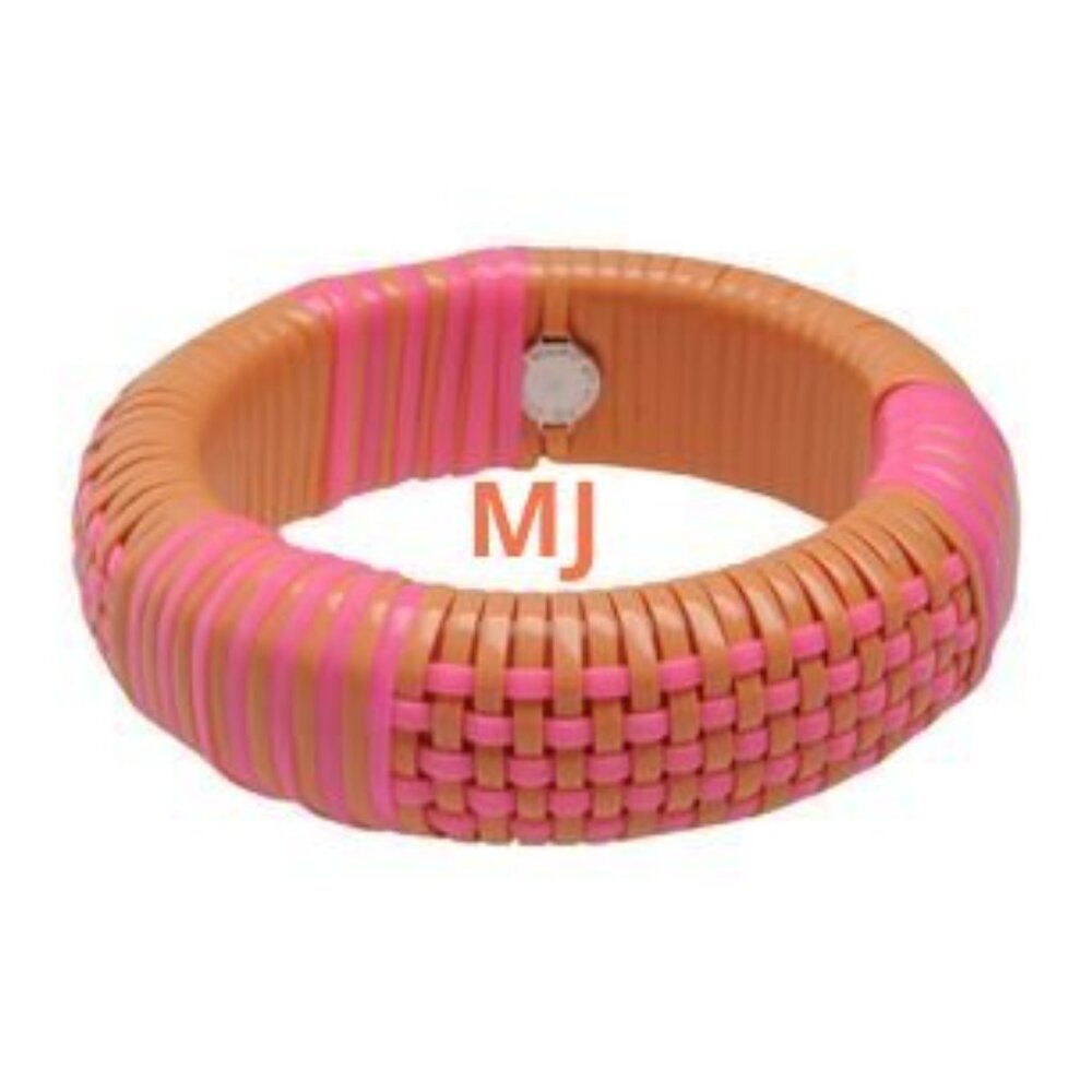 Marc Jacobs vinyl woven bangle bracelet new peaches
